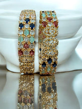 Exquisite Multi-Gemstone and Diamond Bangles – Timeless Elegance